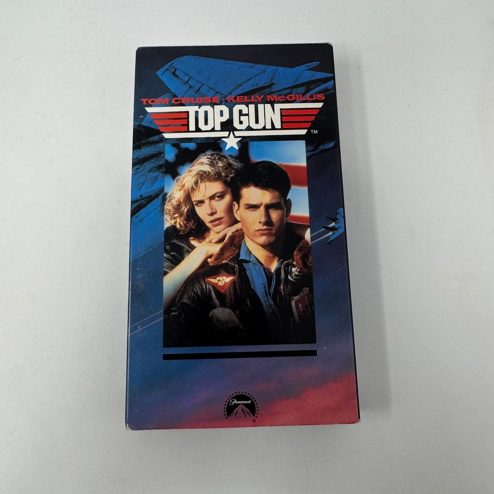 Vintage Top Gun VHS Movie Paramount Tom Cruise Preowned Action 1980s 1990s